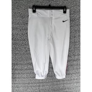 Nike DX9169-102 Boys Kids XL Extra Large Vapor Select White Red Baseball Pants